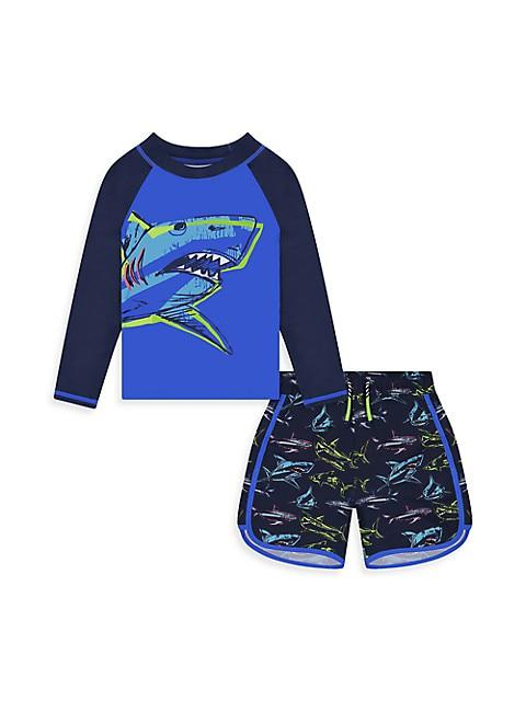 Little Boy's Rashguard & Boardshorts Set商品第1张图片规格展示