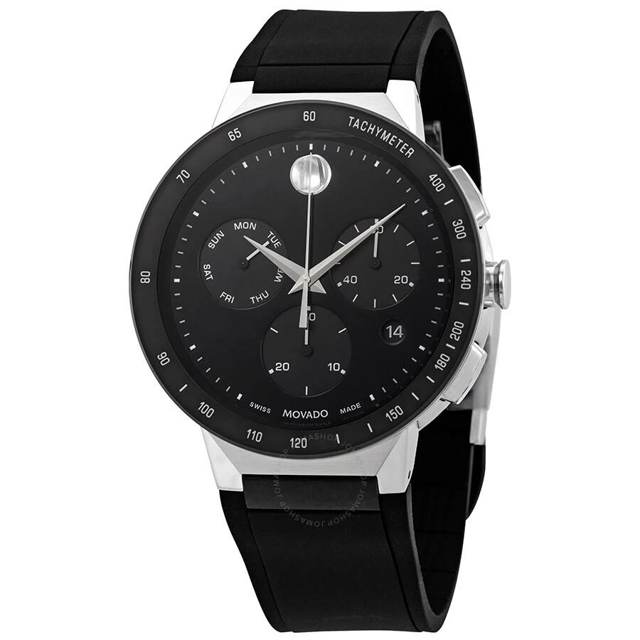 商品Movado|Sapphire Chronograph Black Dial Men's Watch 0607240,价格¥3579,第1张图片