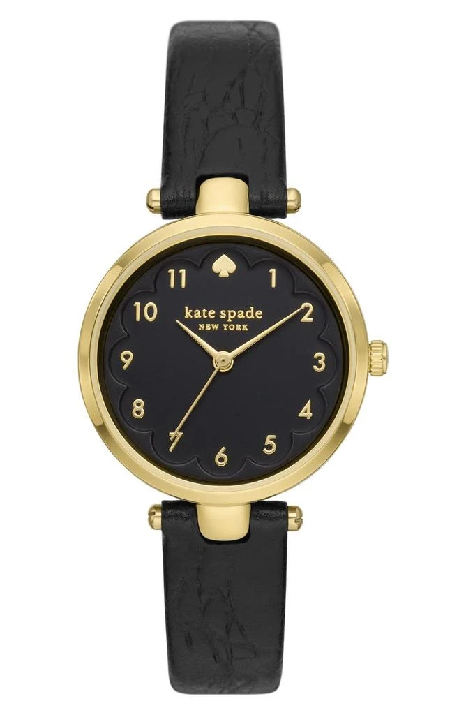 商品Kate Spade|women's holland leather strap watch,价格¥755,第1张图片