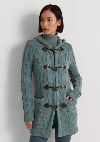 商品Ralph Lauren|Hooded Wool Blend Sweater Coat,价格¥2948,第1张图片