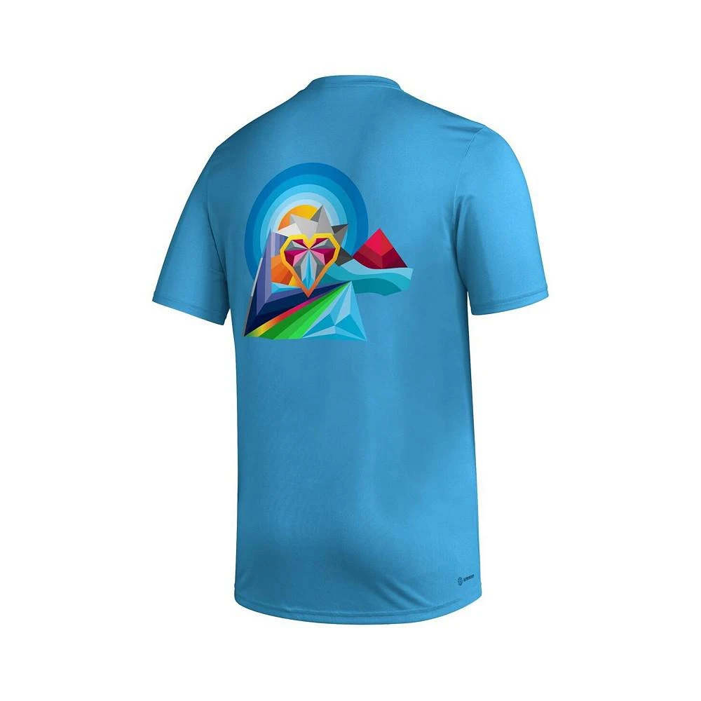 商品Adidas|Men's Sky Blue Colorado Rapids Team Jersey Hook AEROREADY T-shirt,价格¥293,第3张图片详细描述