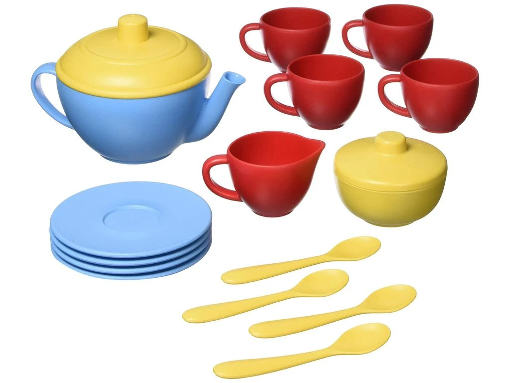 商品Green Toys|Green Toys Tea Set, Blue CB - 17 Piece Pretend Play, Motor Skills, Language & Communication Kids Role Play Toy. No BPA, phthalates, PVC. Dishwasher Safe, Recycled Plastic, Made in USA.,价格¥211,第1张图片