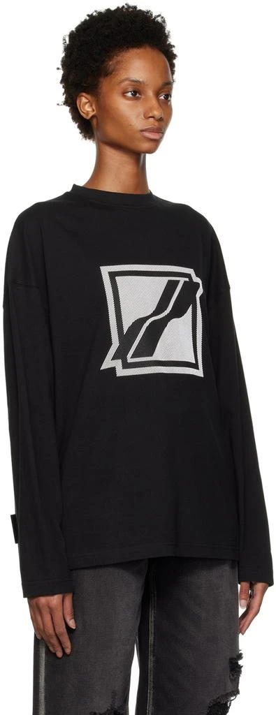 商品We11done|Black Bonded Long Sleeve T-Shirt,价格¥913,第2张图片详细描述