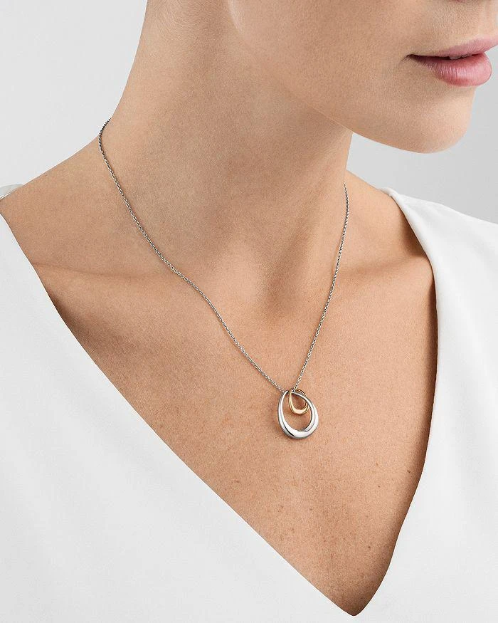 商品Georg Jensen|18K Rose Gold & Sterling Silver Offspring Looped Pendant Necklace, 17.72",价格¥3231,第2张图片详细描述