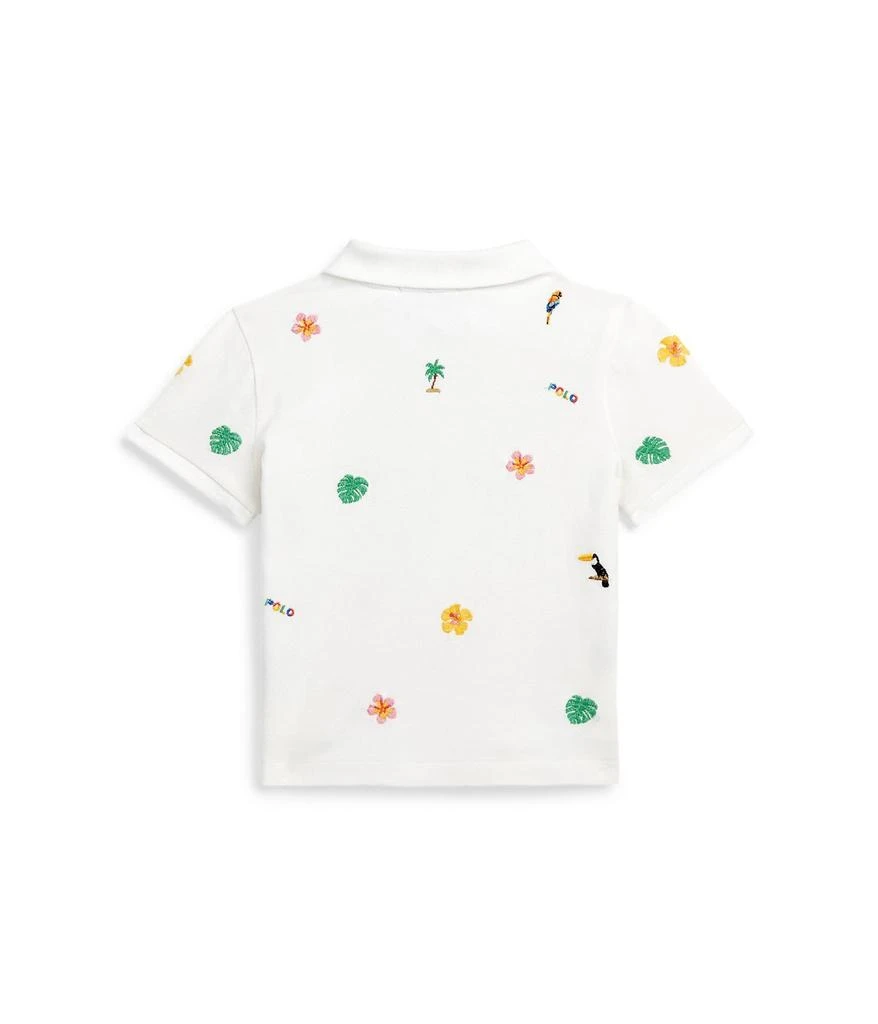 商品Ralph Lauren|Tropical-Embroidery Mesh Boxy Polo Shirt (Toddler/Little Kids),价格¥89,第2张图片详细描述