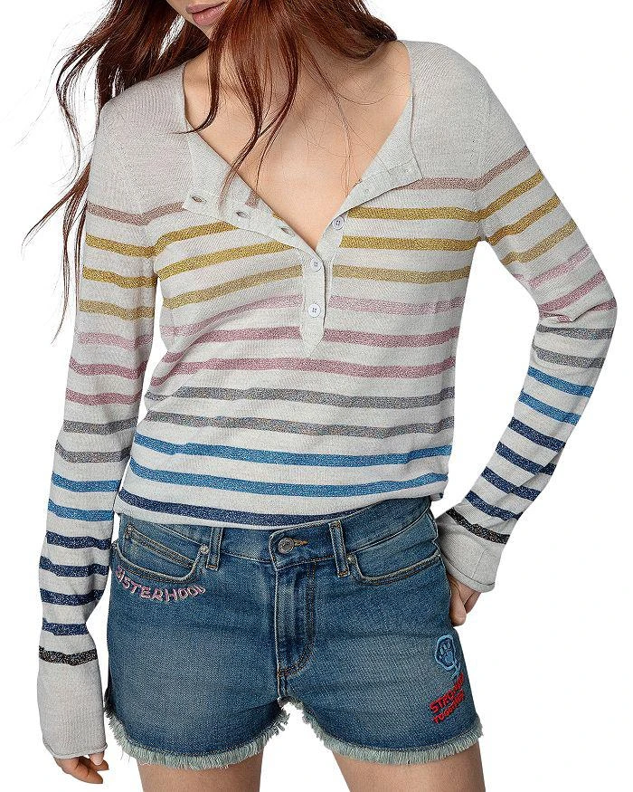 商品Zadig&Voltaire|Hila Striped Lurex Sweater,价格¥1109,第1张图片