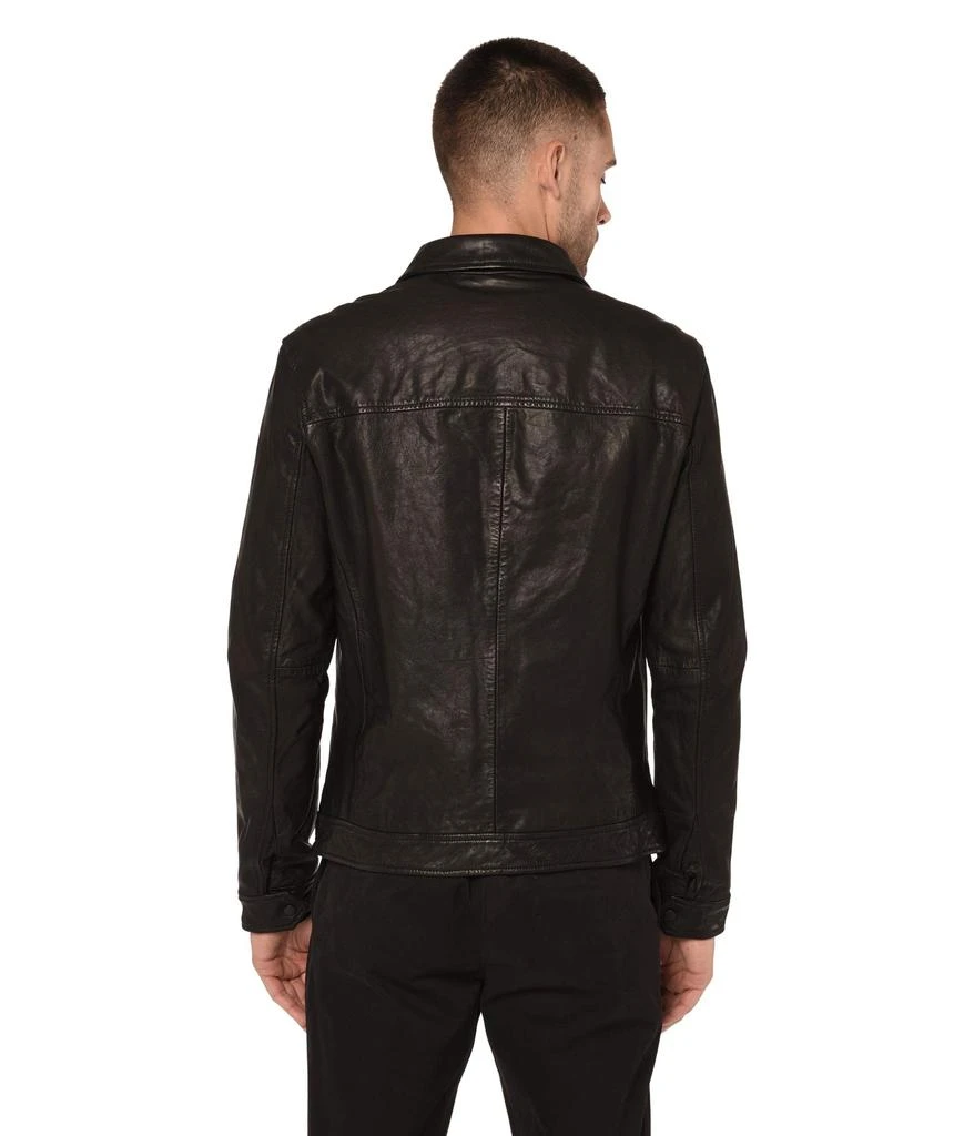 商品ALL SAINTS|男式 黑�色皮质夹克,价格¥3231,第3张图片详细描述