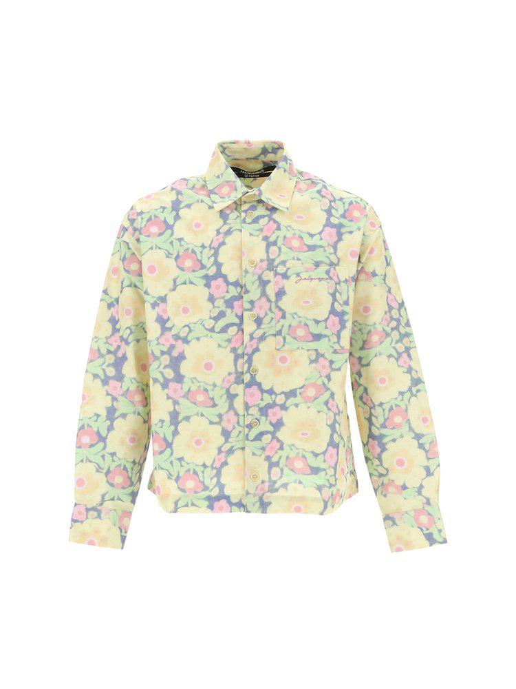 Jacquemus Floral Print Long-Sleeved Shirt商品第1张图片规格展示