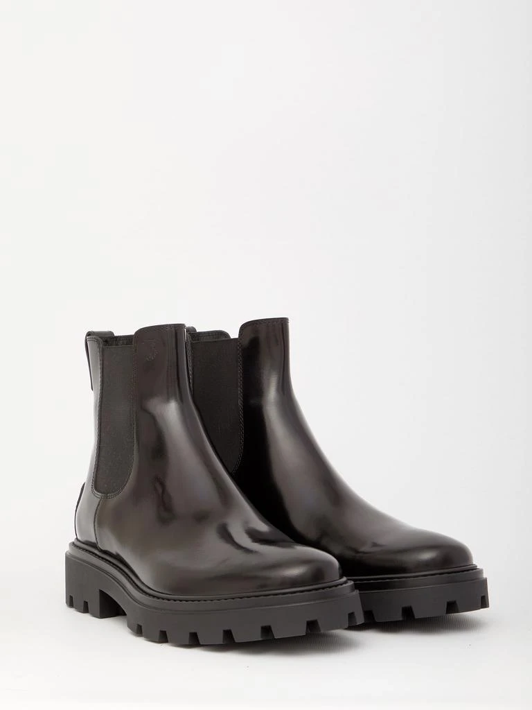 商品Tod's|Black leather ankle boots,价格¥3772,第2张图片详细描述