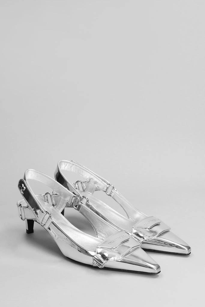 商品Courrèges|Racer Mirror Pumps In Silver Polyuretan,价格¥4223,第2张图片详细描述