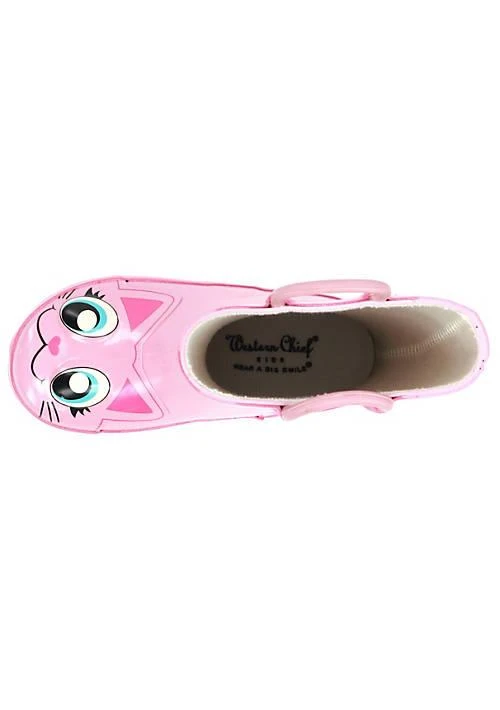 商品Western Chief|Toddler/Youth Girl's Pink Kitty Rain Boot,价格¥332,第3张图片详细描述