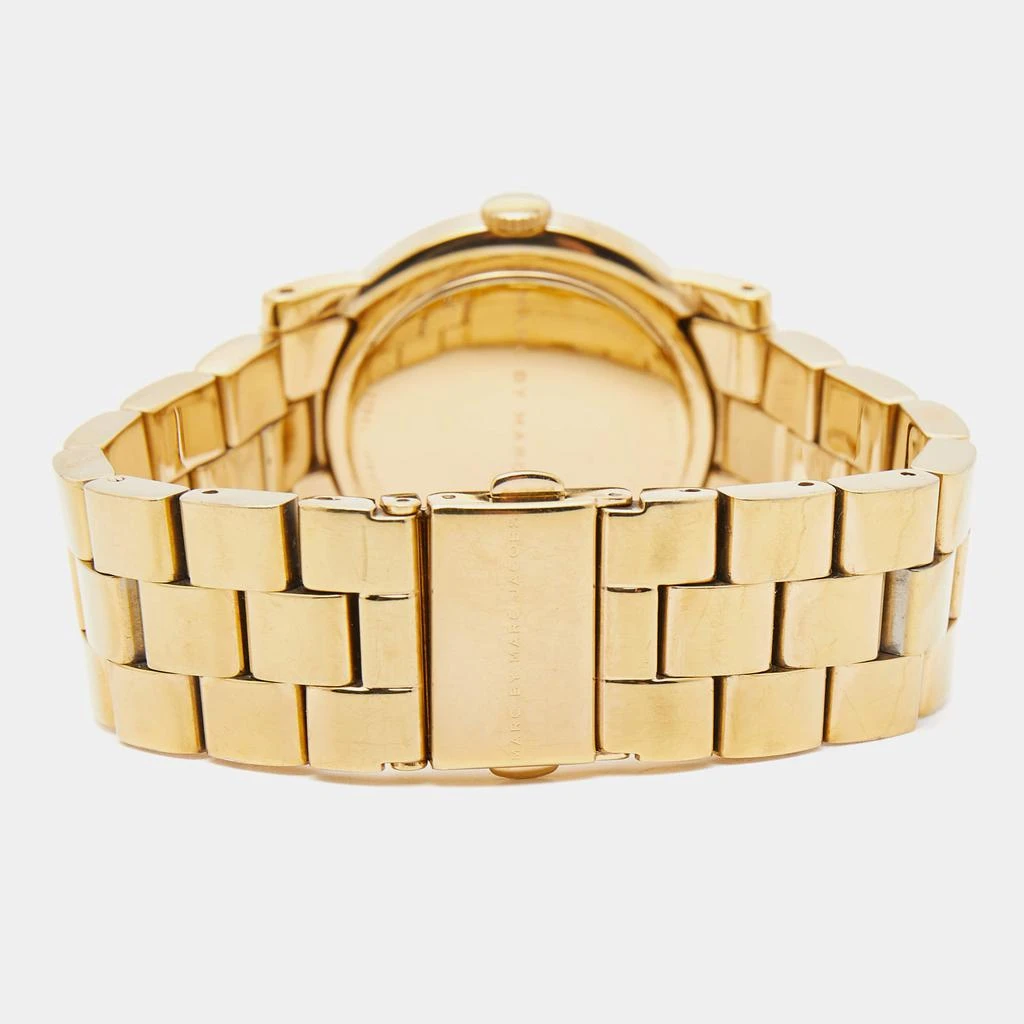 Marc by Marc Jacobs White Yellow Gold Plated Stainless Steel Amy MBM3056 Women's Wristwatch 36 mm 商品