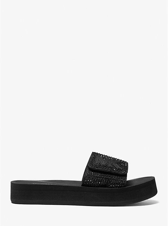 商品Michael Kors|Embellished Platform Slide Sandal,价格¥370,第2张图片详细描述