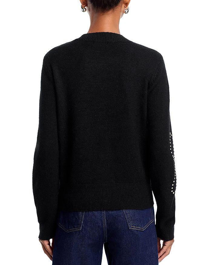 商品AQUA|Rhinestone Bow Sweater - Exclusive,价格¥649,第3张图片详细描述