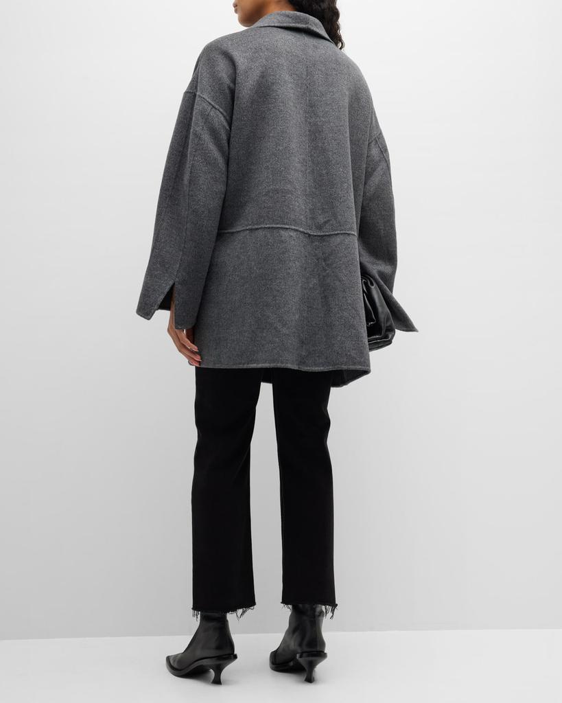 Oversized Double-Breasted Brushed Wool Jacket商品第4张图片规格展示