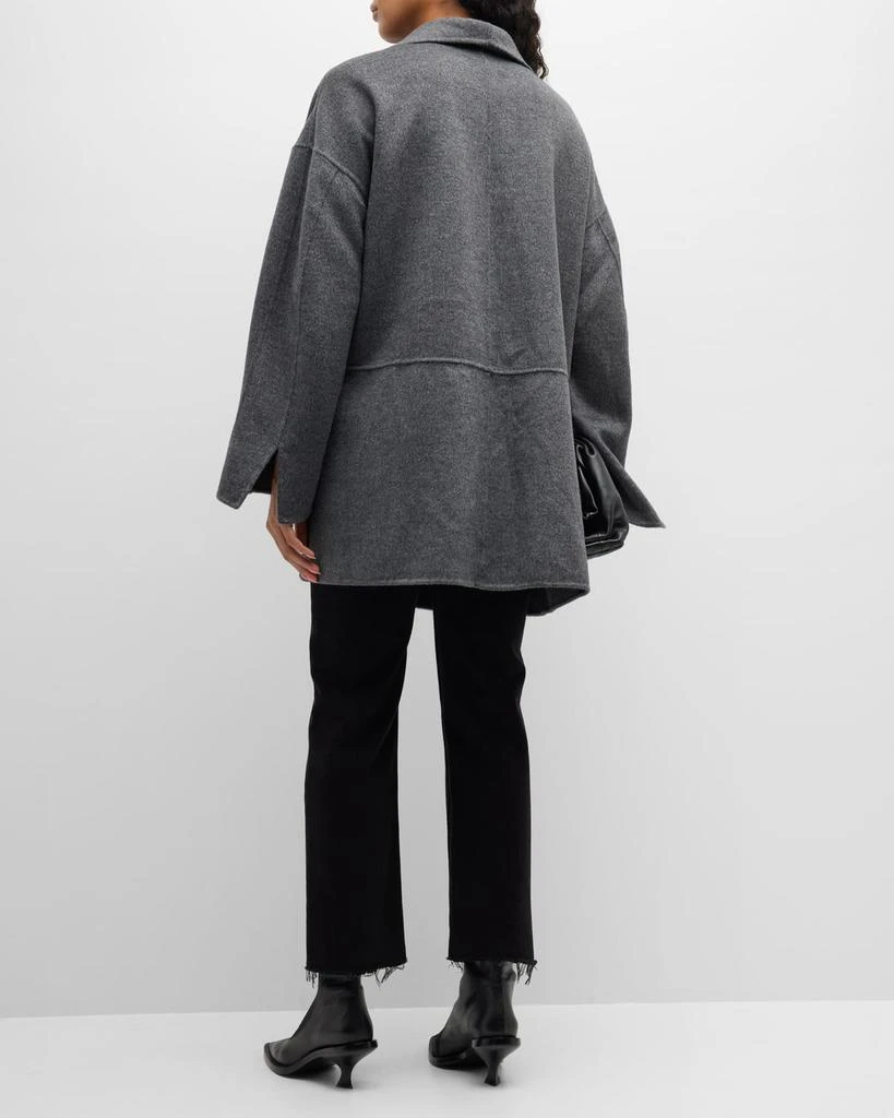 商品Totême|Oversized Double-Breasted Brushed Wool Jacket,价格¥4870,第4张图片详细描述