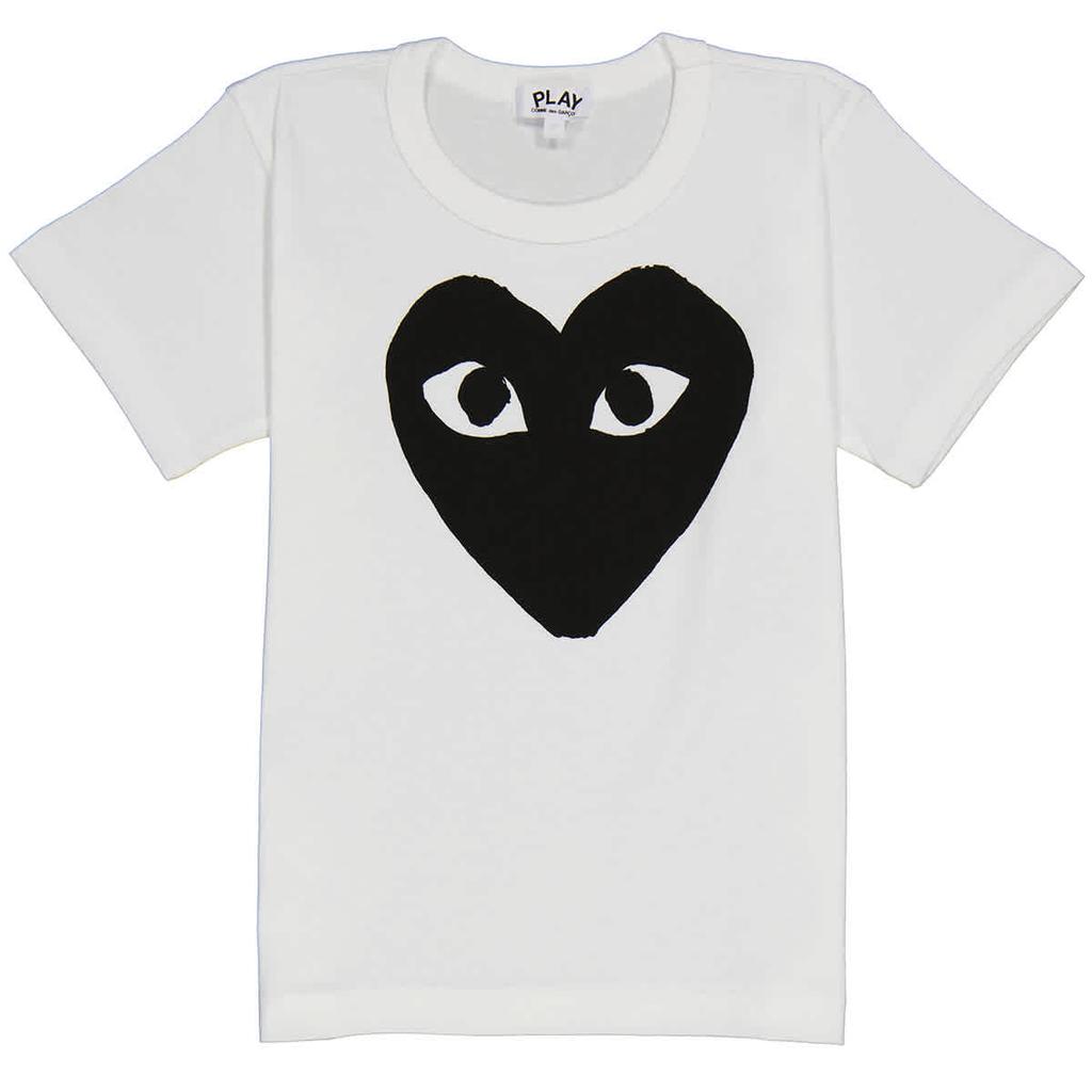 Comme Des Garcons Kids Big Heart Print Short Sleeve T-shirt, Size 4Y商品第1张图片规格展示