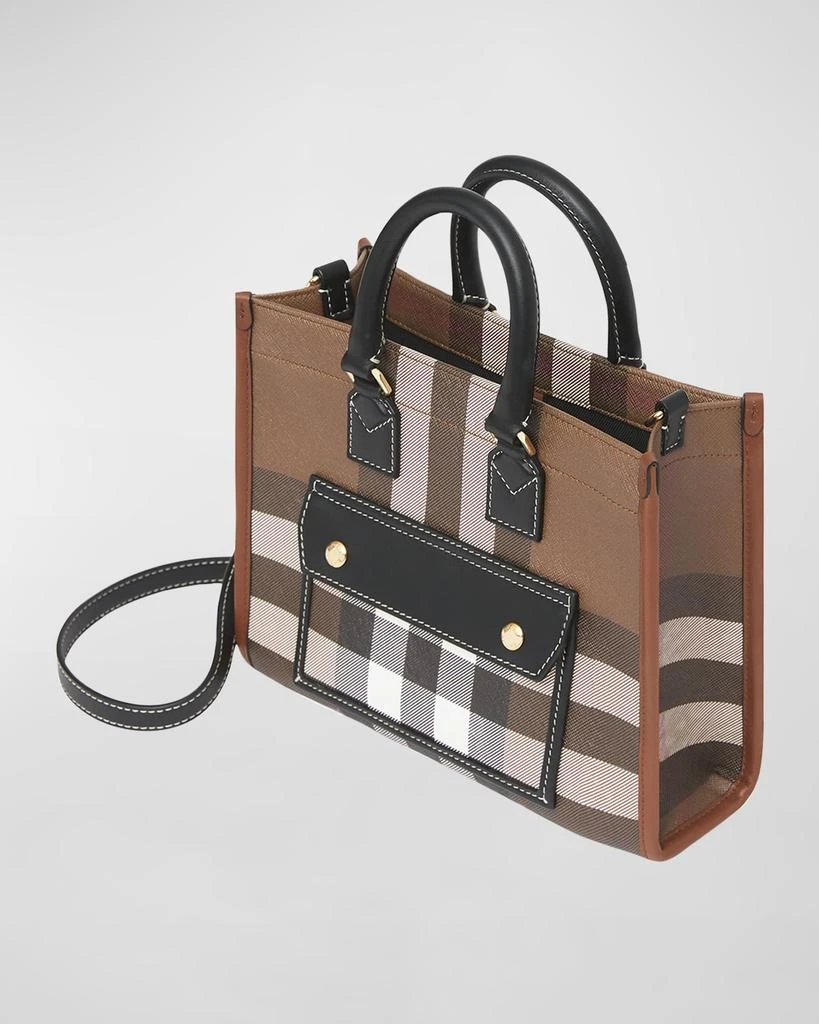 商品Burberry|Freya E-Canvas Check Tote Bag,价格¥13373,第2张图片详细描述