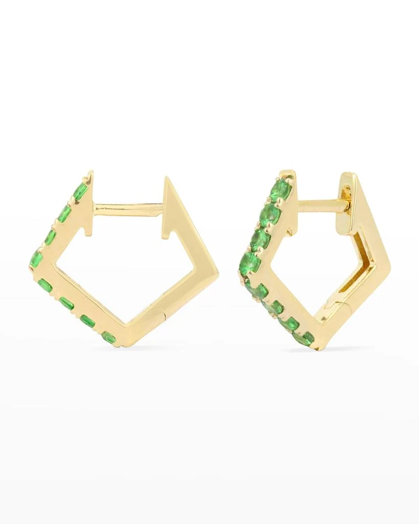 商品Stevie Wren|14k Yellow Gold Tsavorite Pentagon Huggie Earring, Single,价格¥2924,第3张图片详细描述