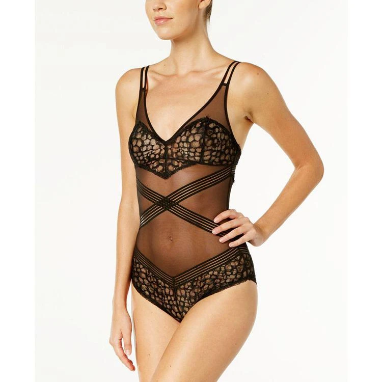 商品Calvin Klein|Vixen Sculpting Mesh And Lace Bodysuit QF4065,价格¥302,第1张图片