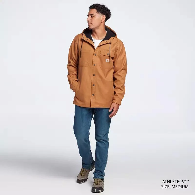 商品Carhartt|Carhartt Men's Rain Defender Relaxed Fit Heavyweight Hooded Shirt Jacket,价格¥627,第2张图片详细描述