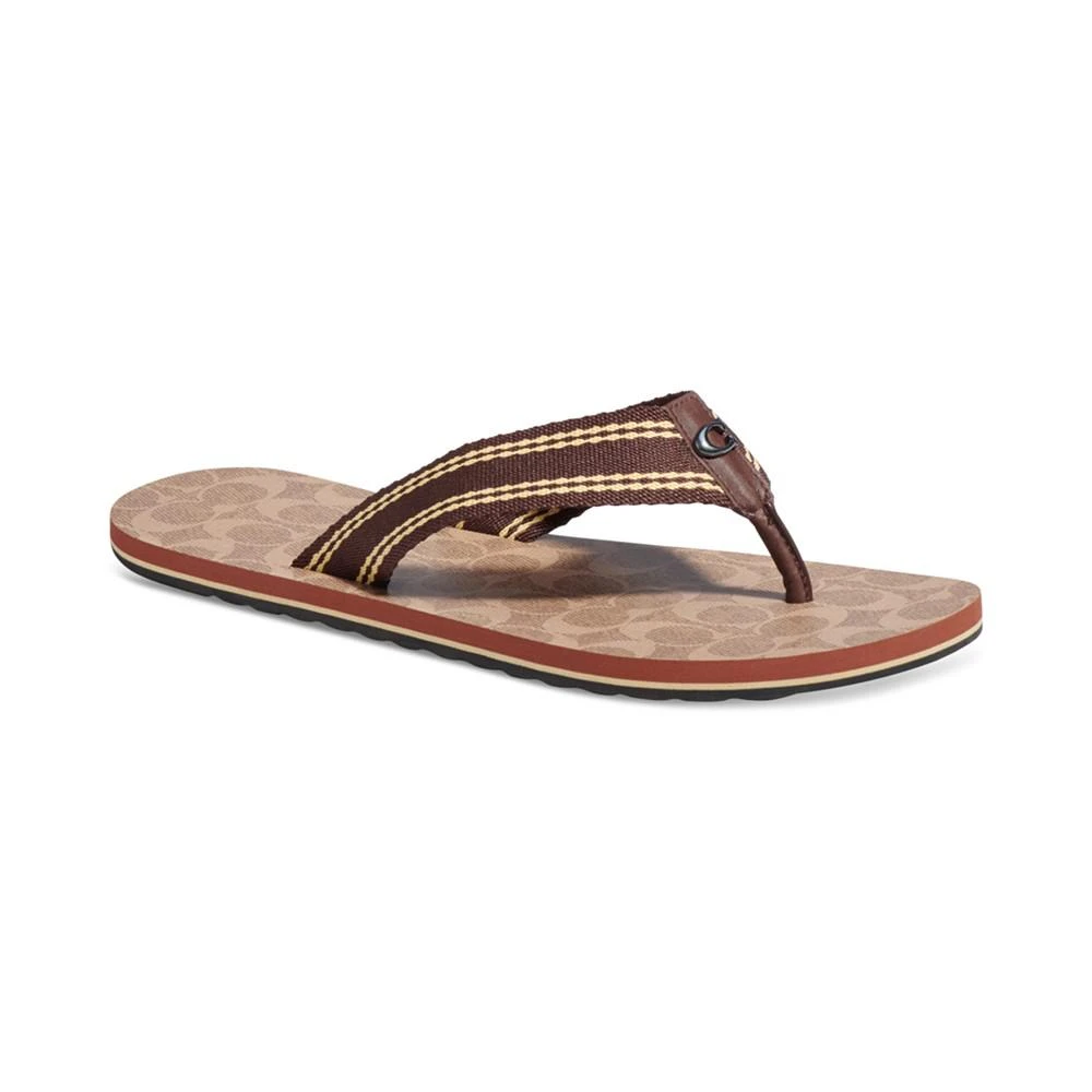 商品Coach|Men's Signature Webbing Flip Flop,价格¥382,第1张图片