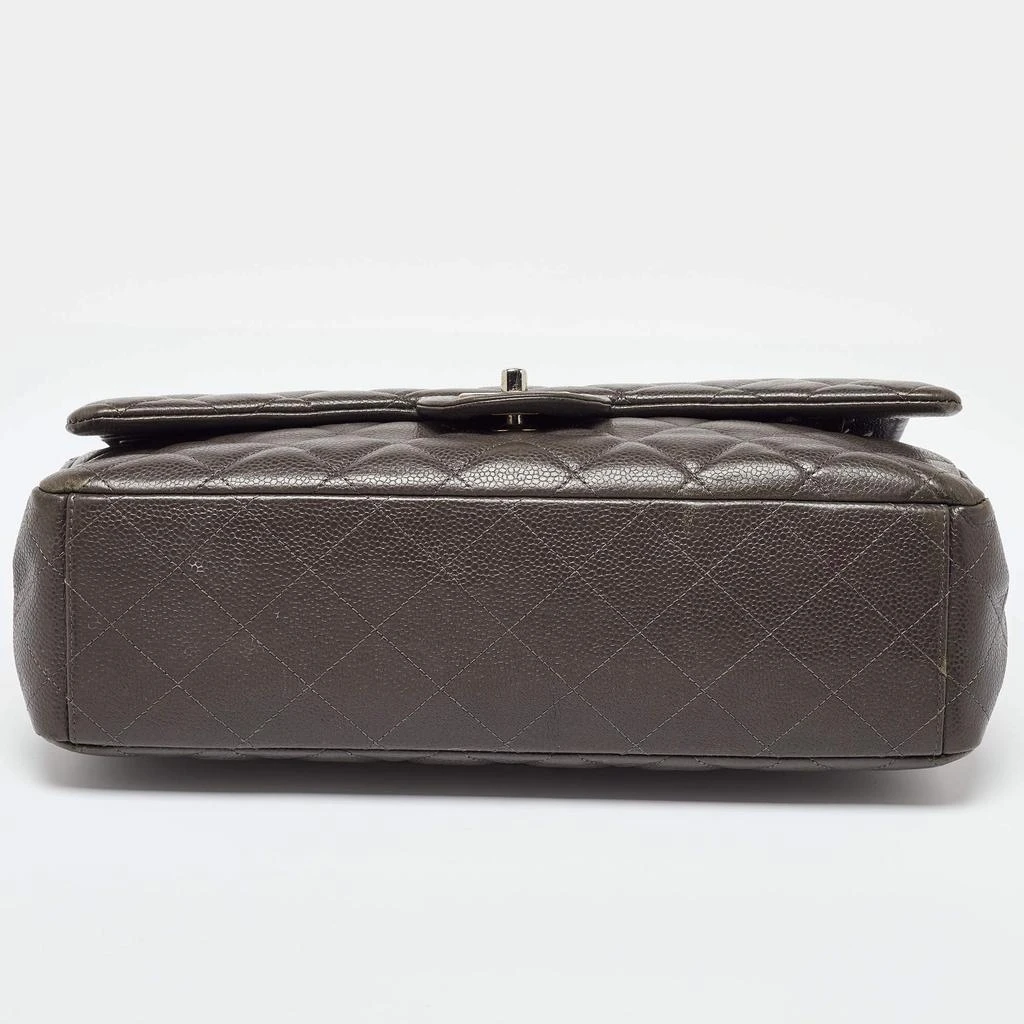 Chanel Grey Quilted Caviar Leather Maxi Classic Double Flap Bag 商品