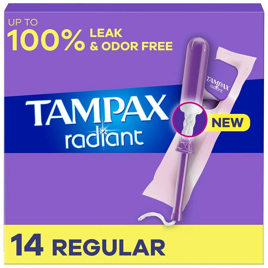 商品Tampax|Tampons with BPA-Free Plastic Applicator and LeakGuard Braid No scent,价格¥59,第1张图片