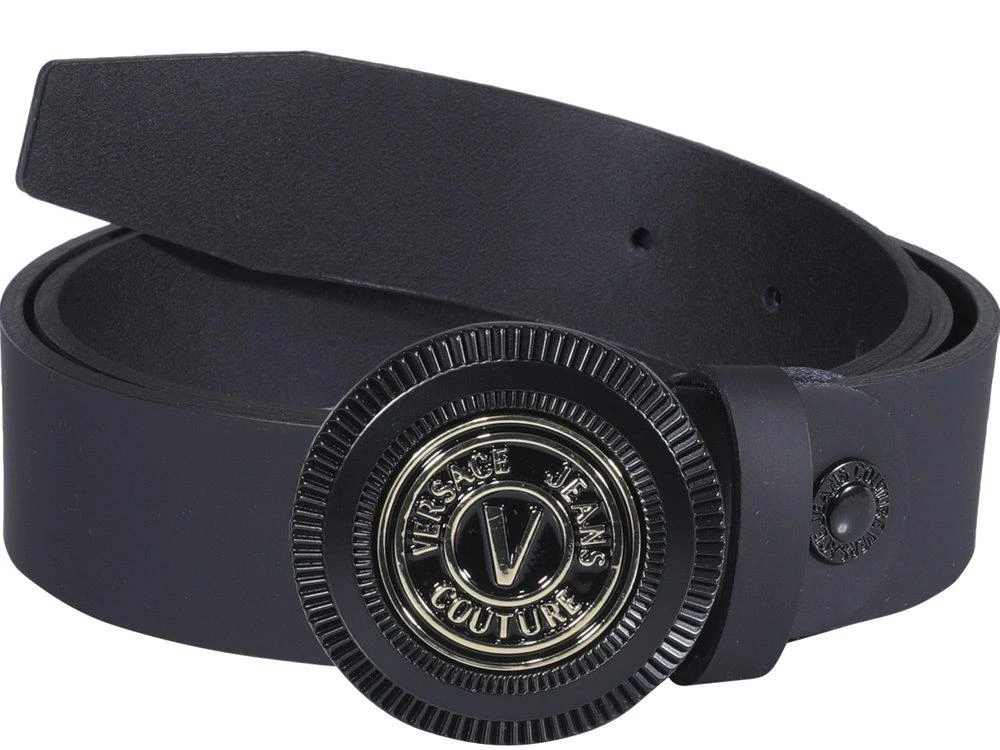 商品Versace|Versace Jeans Couture Logo Plaque Buckle Belt,价格¥528,第1张图片
