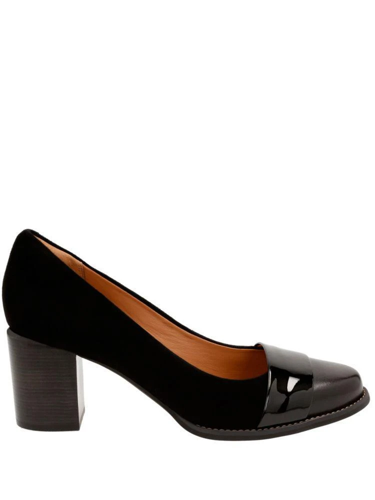 商品Clarks|Tarah Brae Leather and Suede Block Heel Pumps,价格¥752,第5张图片详细描述