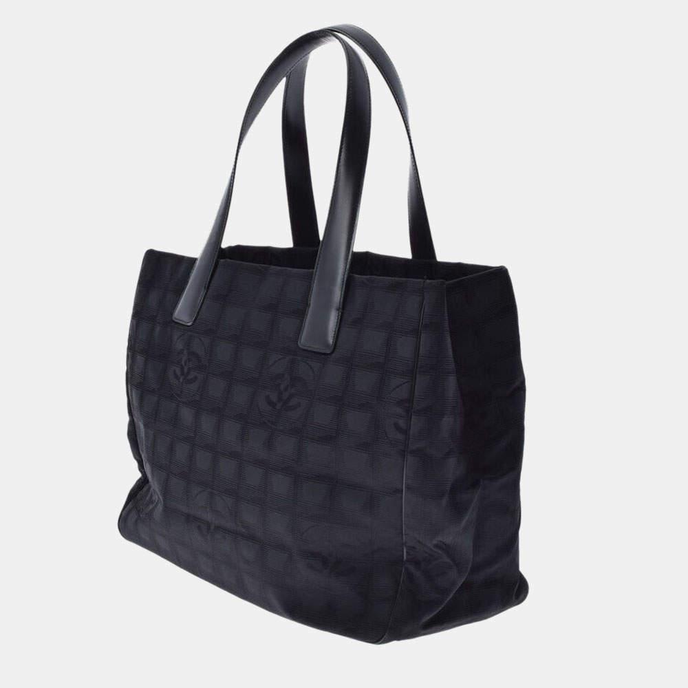 商品[二手商品] Chanel|Chanel Black New Travel Line Tote MM Bag,价格¥6211,第4张图片详细描述