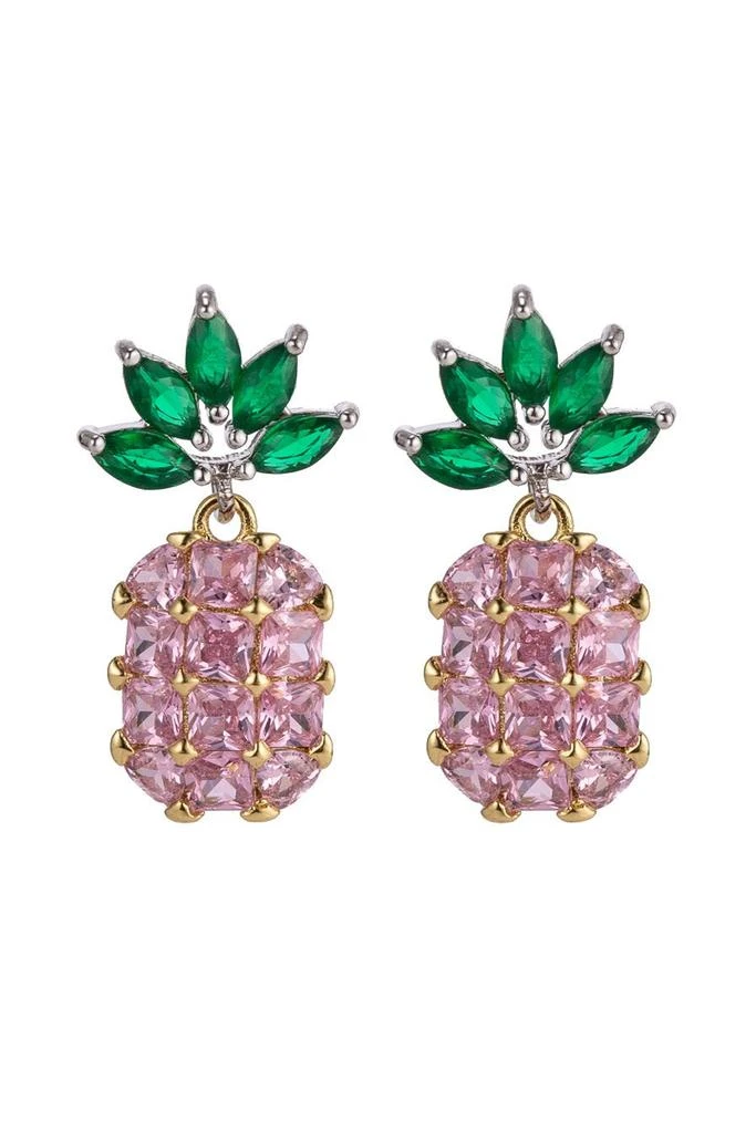 商品Eye Candy LA|Pink Pineapple Earrings,价格¥152,第1张图片