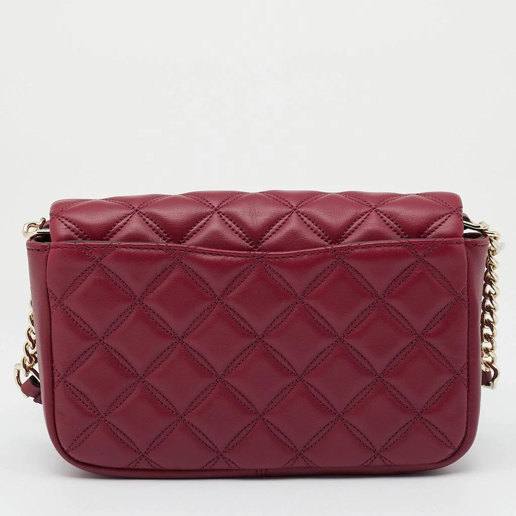 商品[二手商品] Kate Spade|Kate Spade Burgundy Quilted Leather Natalia Crossbody Bag,价格¥1083,第4张图片详细描述