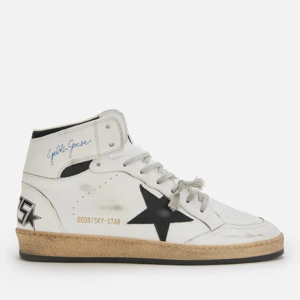 商品Golden Goose|Golden Goose Men's Sky Star Leather Hi-Top Trainers,价格¥2115,第1张图片