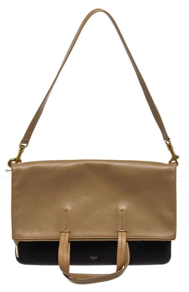 Celine Brown Leather Folded Cabas Shoulder Bag商品第1张图片规格展示