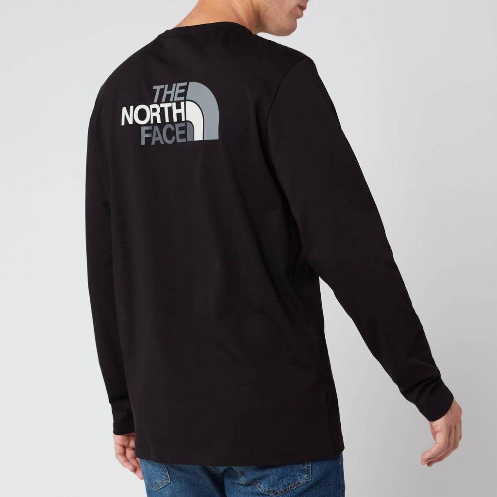 The North Face Men's Long Sleeve Easy T-Shirt - TNF Black/Zinc Grey商品第2张图片规格展示