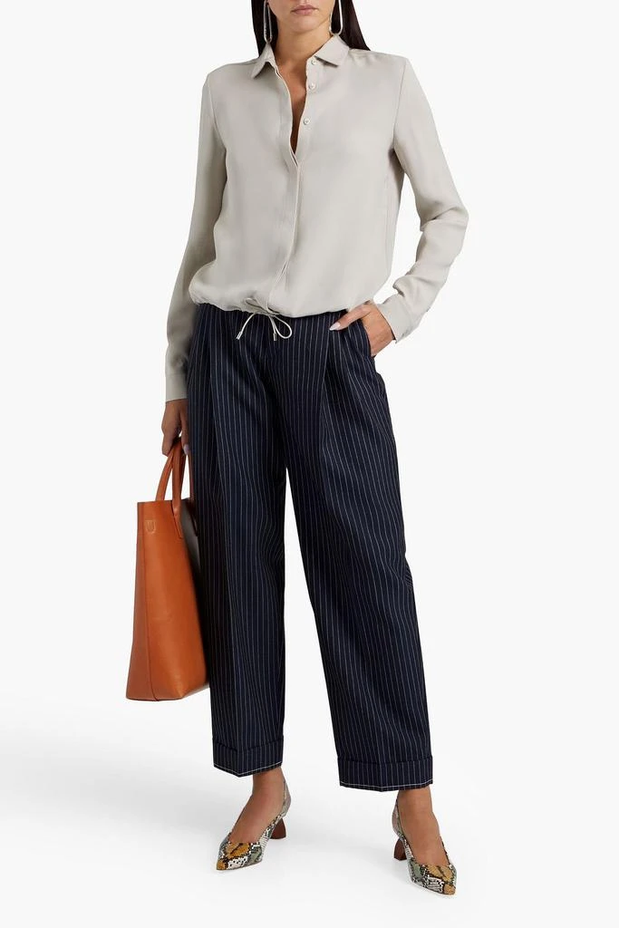 商品Loro Piana|Gathered silk crepe de chine shirt,价格¥1791,第2张图片详细描述