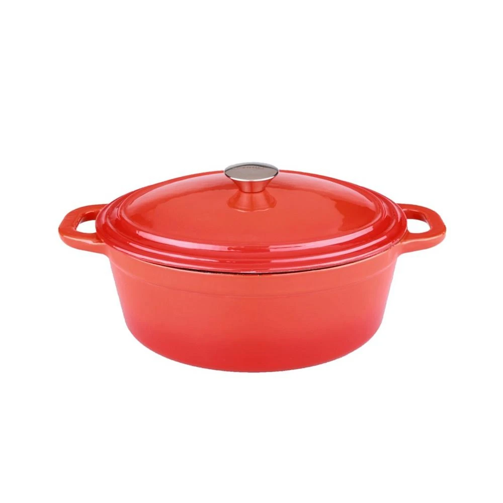 商品BergHOFF|Neo Red 8 Qt. Oval Cast Iron Casserole,价格¥2243,第1张图片