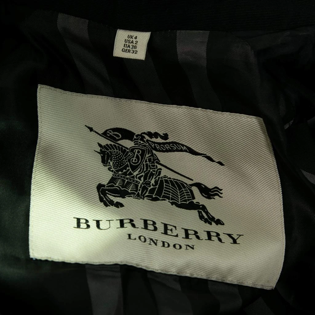 商品[二手商品] Burberry|Burberry Black Gabardine Double Breasted Belted Short Trench Coat XS,价格¥3986,第4张图片详细描述