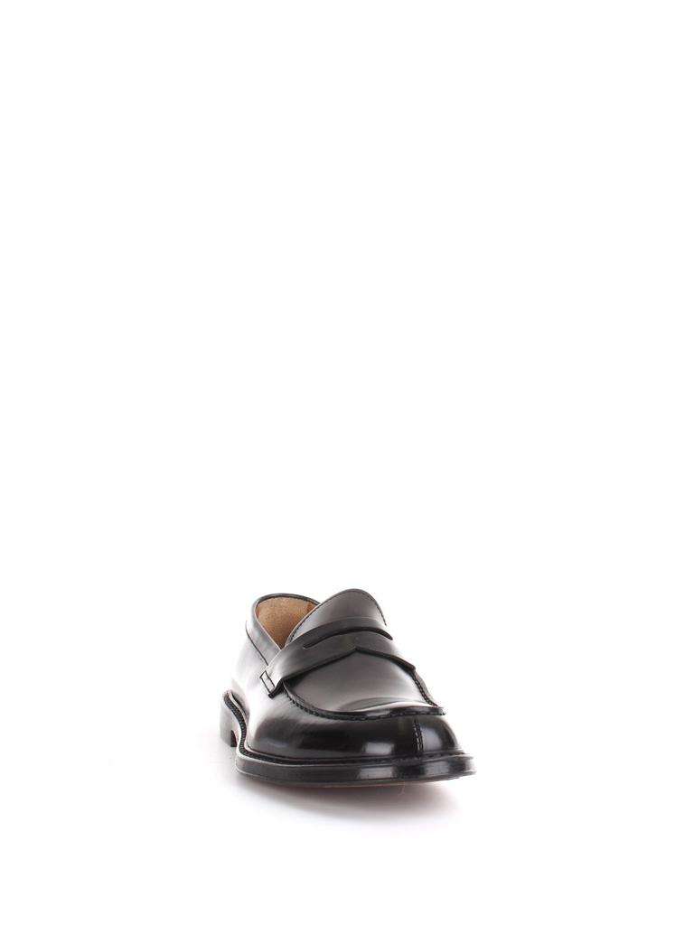 Doucal's Men's  Black Leather Loafers商品第3张图片规格展示