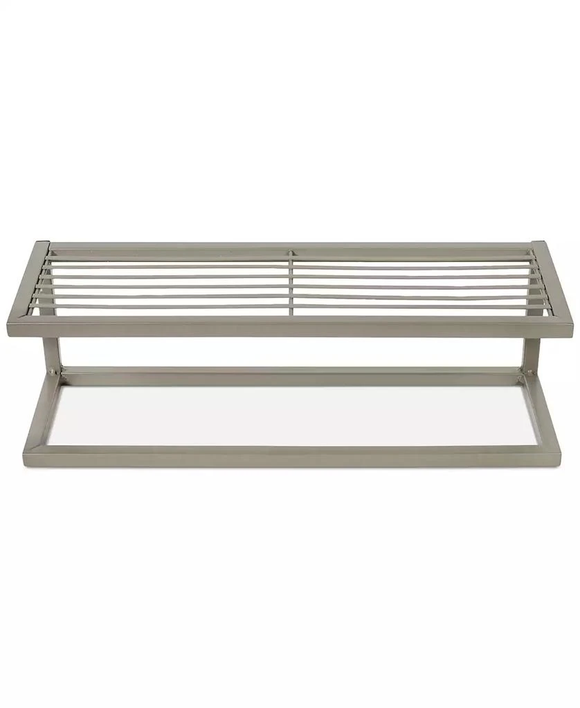 商品Honey Can Do|Steel Slatted Bathroom Shelf with Towel Bar,价格¥206,第1张图片