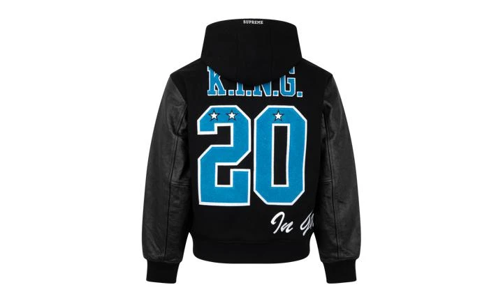 商品Supreme|Supreme King Hooded Varsity Jacket,价格¥4596,第4张图片详细描述