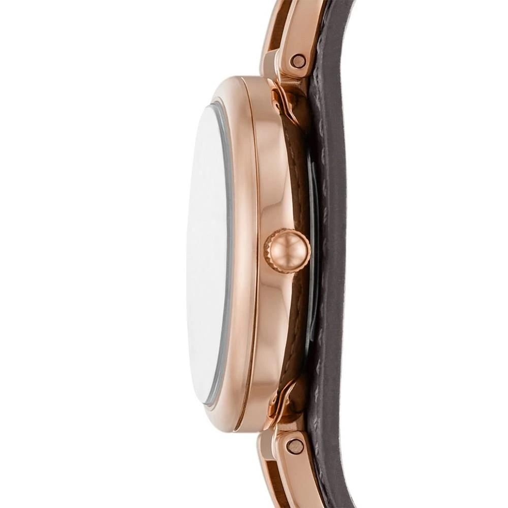 商品Fossil|Women's Carlie Gray Leather Strap Watch, 28mm,价格¥574,第2张图片详细描述