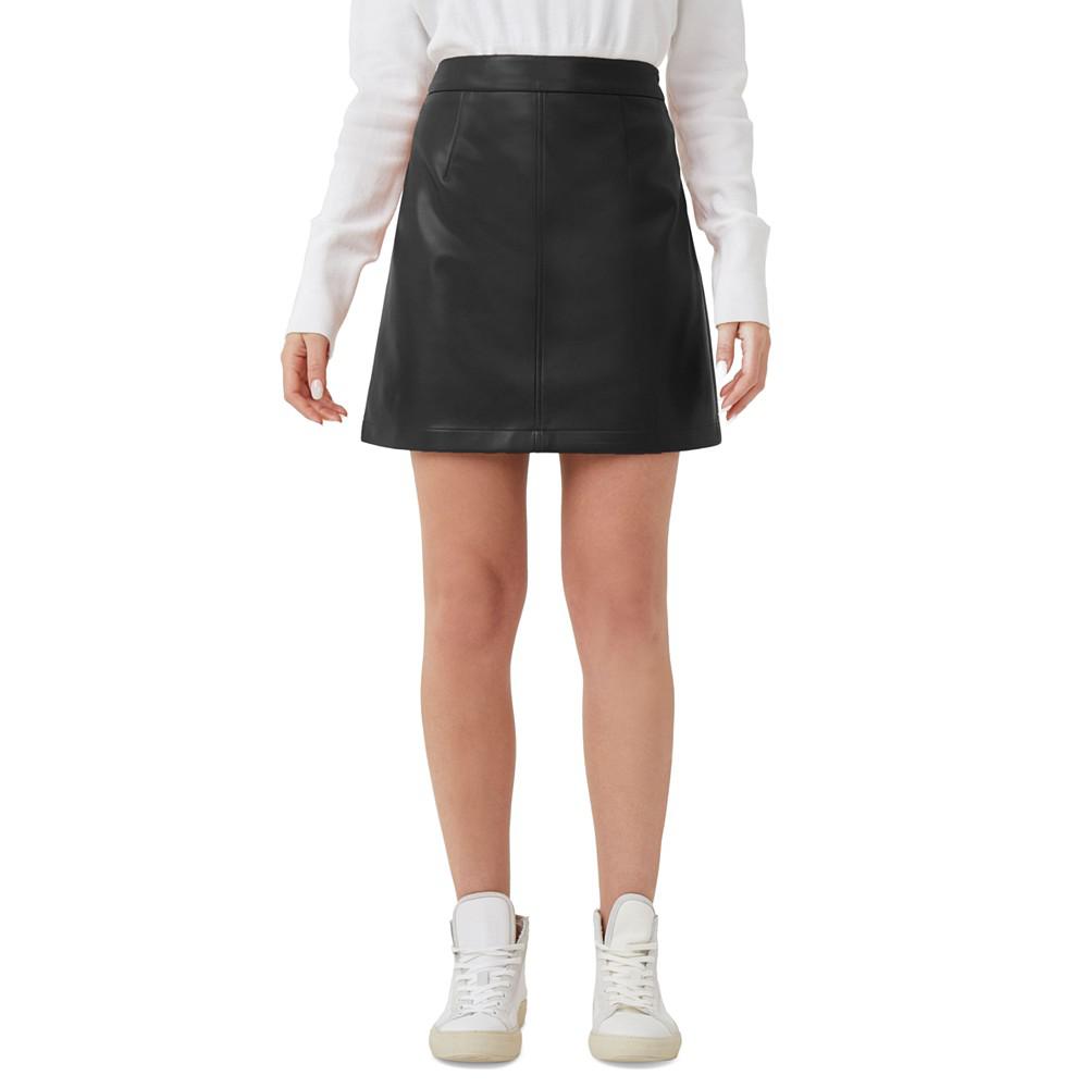 Women's Crolenda Faux-Leather Mini Skirt商品第1张图片规格展示