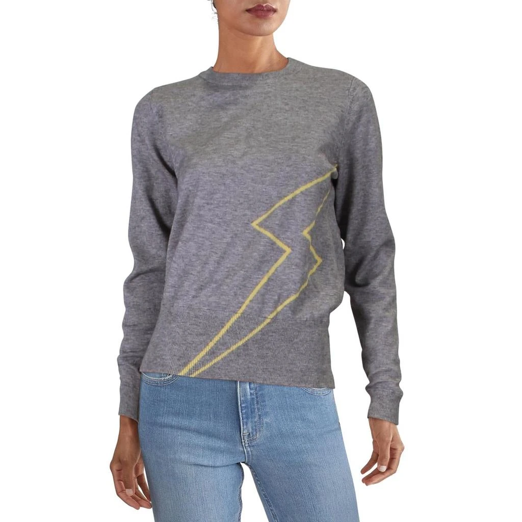 商品AQUA|Aqua Womens Lightning Bolt Knit Pullover Sweater,价格¥116,第2张图片详细描述