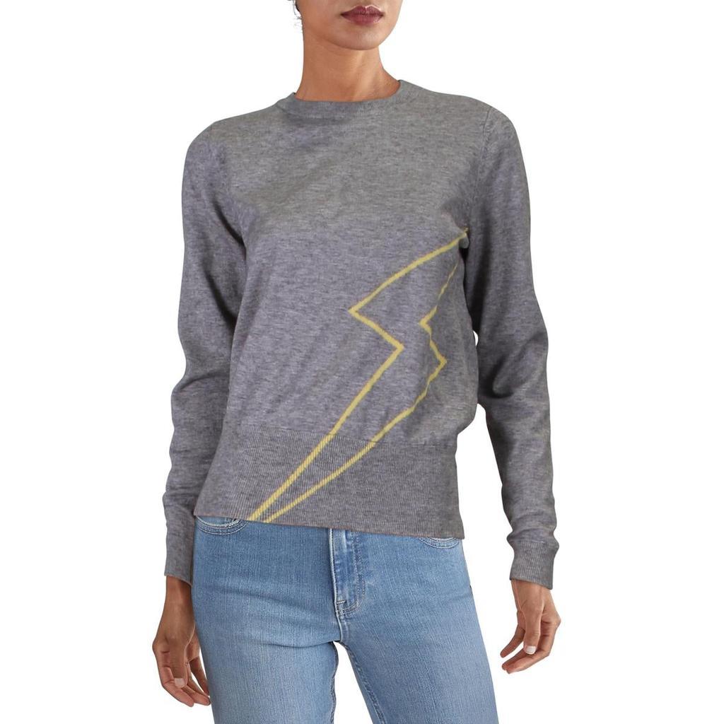 商品AQUA|Aqua Womens Lightning Bolt Knit Pullover Sweater,价格¥113,第4张图片详细描述