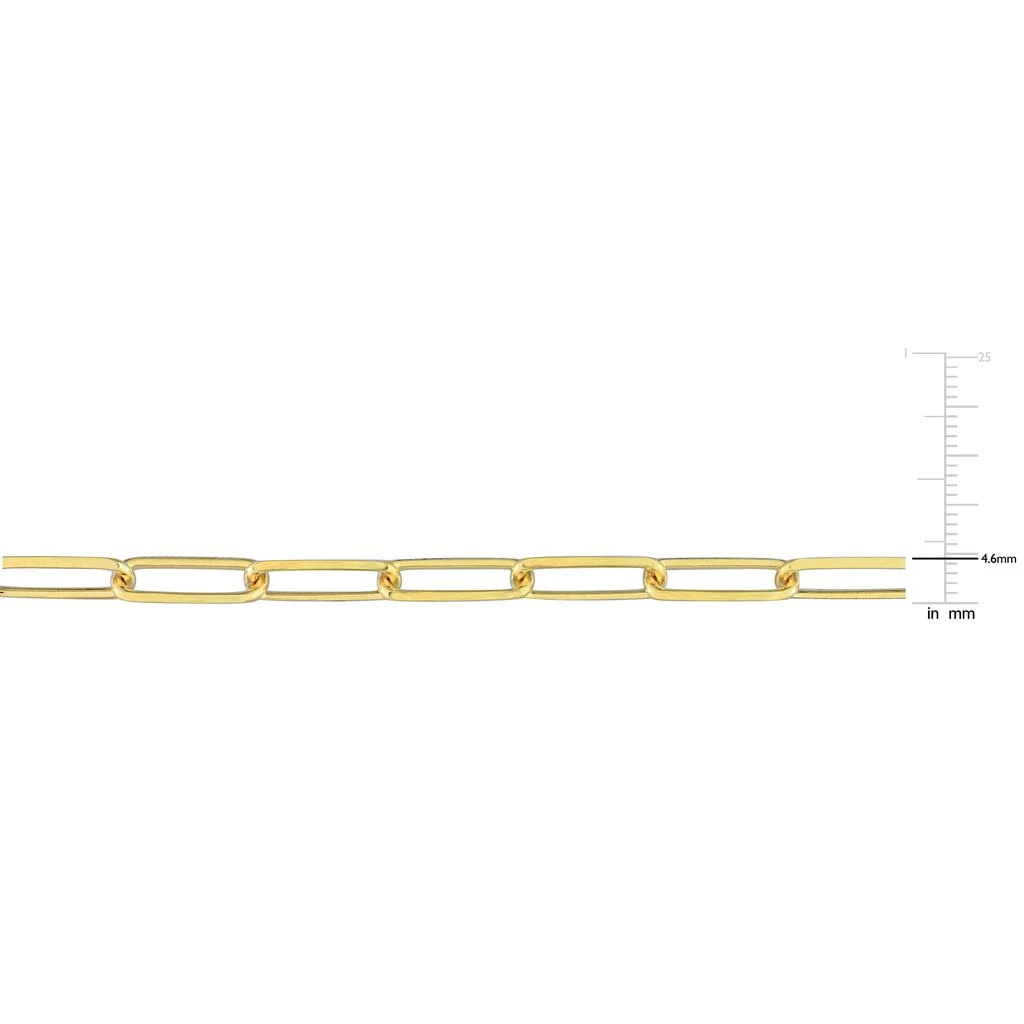 商品Mimi & Max|5mm Diamond Cut Paperclip Chain Necklace in Yellow Plated Sterling Silver - 16 in,价格¥427,第4张图片详细描述