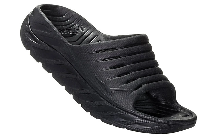 商品[国内直发] Hoka One One|Ora Recovery Slide纯色厚底 防滑一字拖鞋 男女同款 黑色,价格¥522,第4张图片详细描述