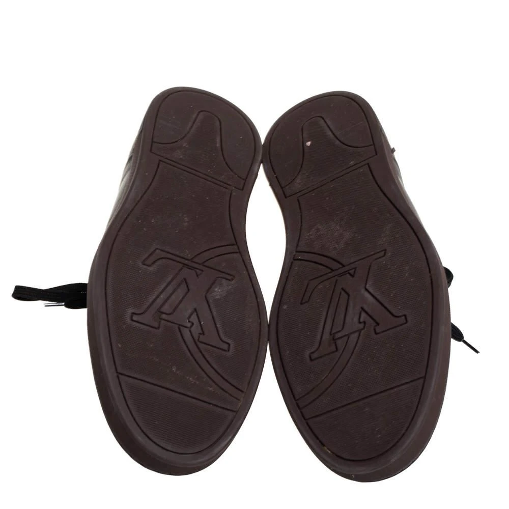 Louis Vuitton Brown Monogram Canvas and Black Leather Low Top Sneakers Size 42 商品