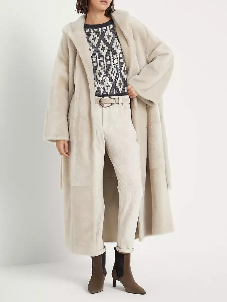 商品Brunello Cucinelli|Comfort Cotton Corduroy Tapered Five Pocket Trousers With Shiny Tab,价格¥13247,第5张图片详细描述